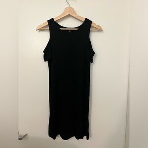 Black Cold Shoulder Ribbed Dress l Forever 21